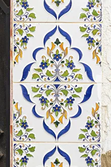 Decorative Prints: Tunis, Tunisia. Decorative tilework on a building in Tunis