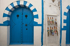 Hammamet Prints: Tunisia, Cap Bon, Hammamet, Medina door