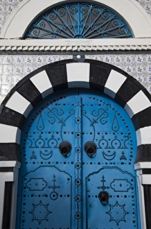 Tunisia, Sidi Bou Said, building detail