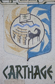 Tunisian Prints: Tunisia, Tunis, Carthage, Byrsa Hill, sign