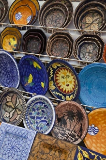 Images Dated 7th March 2010: Tunisia, Tunisian Central Coast, Port El Kantaoui, Tunisian pottery