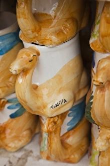 Images Dated 7th March 2010: Tunisia, Tunisian Central Coast, Port El Kantaoui, Tunisian souvenir camels