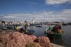Tunisia, Tunisian Central Coast, Sousse, port, fishing boats