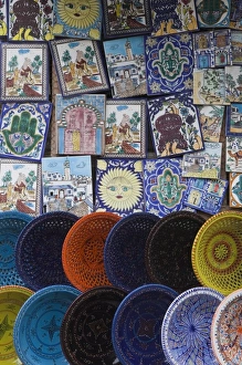Mahdia Prints: Tunisia, Tunisian Central Coast, Mahdia, souvenir pottery