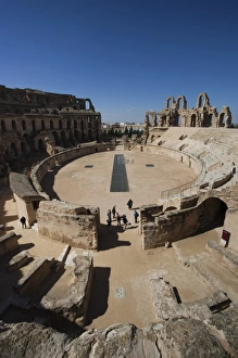 Tunisia, Tunisian Central Coast, El Jem, Roman Colosseum, b. 238 AD