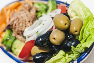 Bowl Prints: Tunisian starter, Vegetables with tuna fish and mayonnaise, Tunisia, North Africa, Africa