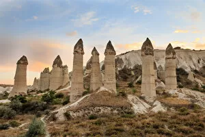 Turkey Collection: Turkey, Anatolia, Cappadocia, Goreme. Fairy Chimneys or rock formations