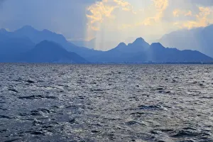 Turkey Prints: Turkey, Antalya, SW Mediterranean coast bordered by the Taurus Mountains, Turkey s