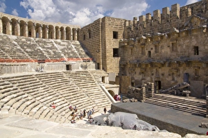 Images Dated 16th September 2014: Turkey, Aspendos. Aspendos Theater has survived, fairly undamaged This structure has