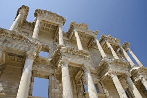 Images Dated 28th August 2011: Turkey, Ephesus. Celsus Library, built in AD 114-117 by Tiberius for his father