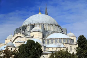 Turkey Prints: Turkey, Istanbul, Suleymaniye Mosque complex (Suleymaniye Camii) is an Ottoman imperial
