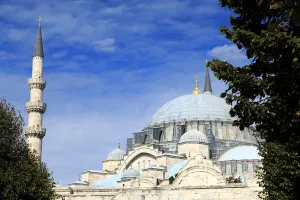 Turkey Prints: Turkey, Istanbul, Suleymaniye Mosque complex (Suleymaniye Camii) is an Ottoman imperial