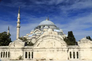 Images Dated 9th October 2015: Turkey, Istanbul, Suleymaniye Mosque complex (Suleymaniye Camii) is an Ottoman imperial