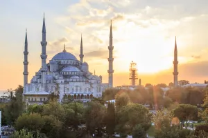 Turkey Gallery: Turkey, Istanbul. Sultan Ahmet Mosque, Sutan Ahmet Camii, Blue Mosque. Built 1609-1615 AD
