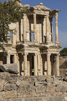 Turkey, Izmir, Kusadasi, Ephesus. The library of Ephesus (Celsius) was built in 117 A