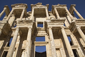 Images Dated 25th September 2014: Turkey, Izmir, Kusadasi, Ephesus. The library of Ephesus (Celsius) was built in 117 A