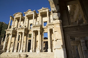 Images Dated 25th September 2014: Turkey, Izmir, Kusadasi, Ephesus. The library of Ephesus (Celsius) was built in 117 A