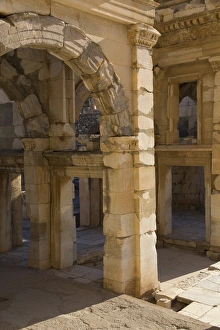 Images Dated 25th September 2014: Turkey, Izmir, Kusadasi, Ephesus. The library of Ephesus (Celsius) was built in 117 A