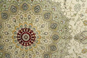 Images Dated 28th August 2011: Turkey, Kusadasi. Turkish carpet workshop & showroom. Carpet detail