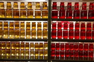 Safranbolu Prints: Turkey, Safranbolu. Apricot and quince preserves for sale in shop