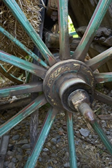 Images Dated 25th September 2005: Turkey, Wagon wheels in colorful blues