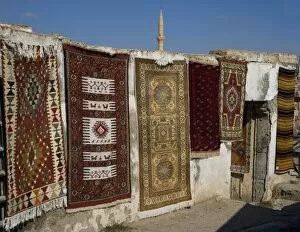 Images Dated 28th September 2005: Turkish Rugs on display, Cappadoccia Turkey