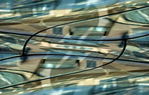 Images Dated 8th October 2021: Turquoise, black and bronze metallic abstract