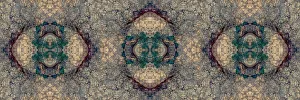 Montage Prints: Turquoise, magenta, blue and gray abstract