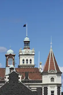 Railway Prints: Turrets, Spires & Clock Tower, Historic Railway Station, Dunedin, South Island, New