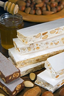 Images Dated 11th July 2012: Turron (Spain), torro (Catalonia), torrone (Italy) or nougat (Morocco), It is a confection