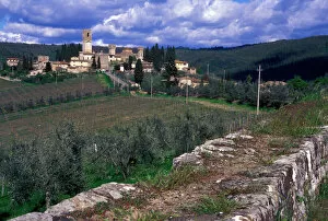 The Tuscan village of Badia a Passignano, Italy