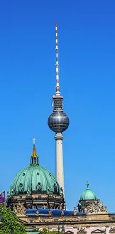 East Germany Prints: TV tower Fernsehturm and Berlin Cathedral