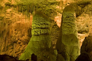 Eroded Prints: Twin Domes formations in the wondrous 8. 2-acre Big Room cave, 750 feet into the Earth