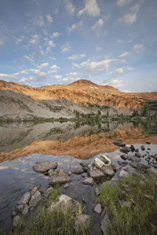 Subalpine Prints: Twin Lakes and Snowyside Peak, Alice-Toxaway Lakes Loop Trail, Sawtooth Mountains