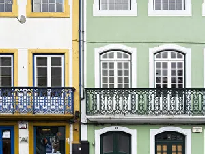 The typical facades of the houses in the historic center