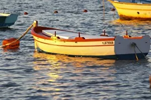 Images Dated 25th March 2006: Typical Provencal fishing boats painted in bright colours white, blue, green red yellow