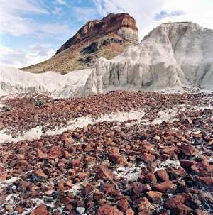 U. S. A. Big Bend National Park. Cierro Catellon, or Castellon Mountain, in the Big