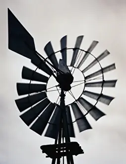 Luc Novovitch Prints: U. S. A. Texas, Big Bend. Windmill in the Big Bend area of Texas situated in the north