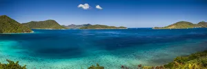 Images Dated 14th February 2017: U. S. Virgin Islands, St. John. Leinster Bay, elevated bay view