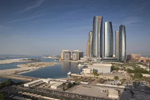 World Locations Prints: UAE, Abu Dhabi, Etihad Towers, elevated view