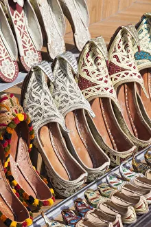 World Locations Prints: UAE, Dubai, Deira, souvenir traditional slippers