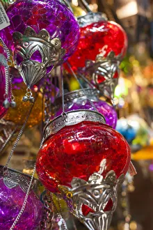 Emirate Prints: UAE, Dubai, Jumeirah, Madinat Jumeirah, souk shopping area, souvenir lamps