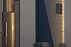 Images Dated 30th November 2008: UAE, Dubai, Media City. Reflections on glass of Al Salam Tecom Tower in Media City