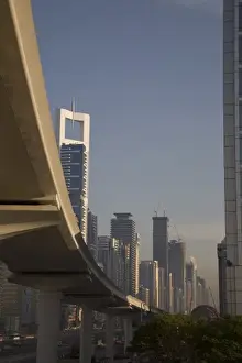 Transit Prints: UAE, Dubai. Metro transit platform along Sheik Zayed Road