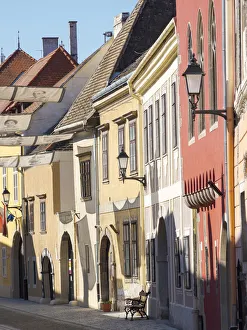 Transdanubia Prints: Uj utza (New Lane, Neugasse). Sopron in Transdanubia in the west of Hungary close to