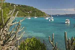 White Bay Prints: UK, BVI, Jost van Dyke, White Bay. Popular moorings for bareboaters and charter sail