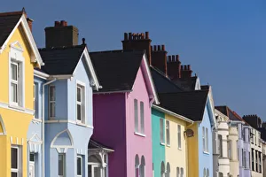 Images Dated 9th May 2016: UK, Northern Ireland, County Antrim, Whitehead, colorful houses
