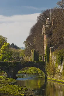 Irish Prints: UK, Northern Ireland, County Antrim, Glenarm, Barbican Gate, entrance to Glenarm Castle