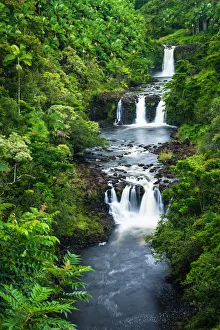 Images Dated 2nd November 2016: Umauma Falls along the lush Hamakua Coast, The Big Island, Hawaii USA