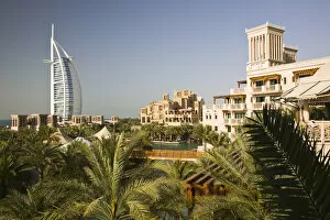 Images Dated 1st March 2007: United Arab Emirates, Dubai, Umm Suqeim. Burj al-Arab Hotel from the Madinat Jumeirah